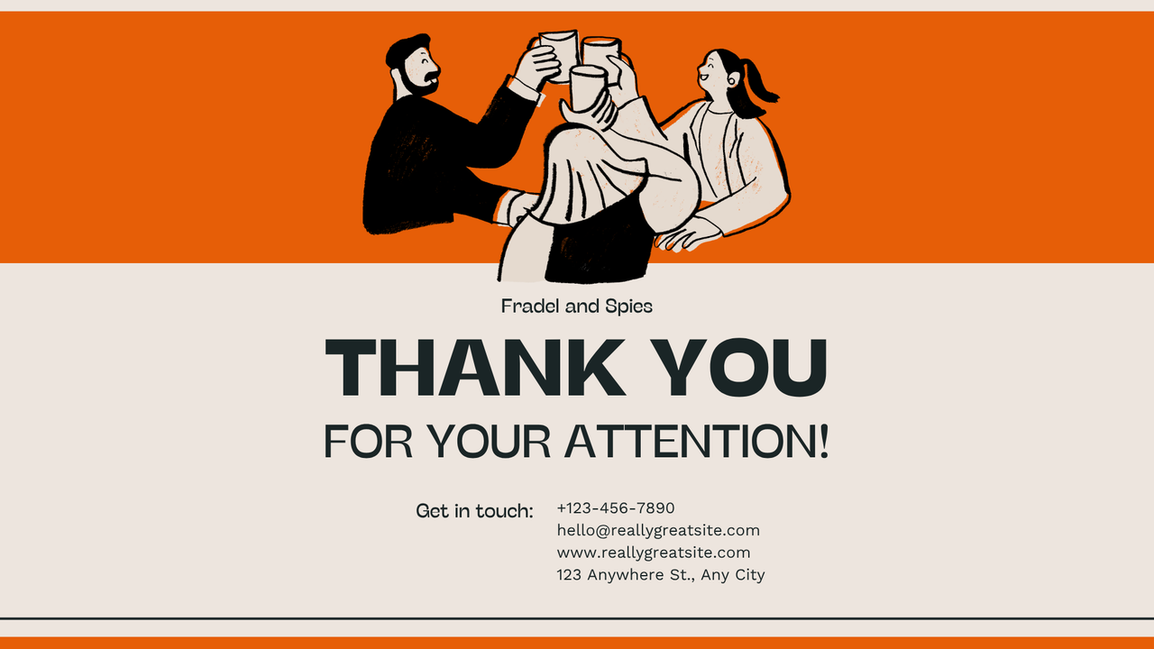 Orange and Cream Illustration Marketing Plan Presentation