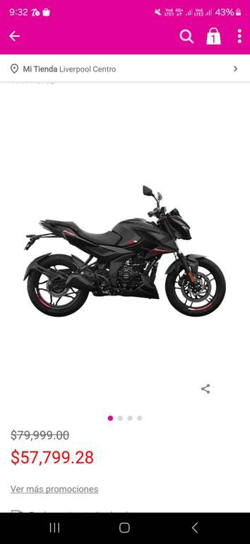 Liverpool: Pulsar n250 bajaj a precio de agencia 
