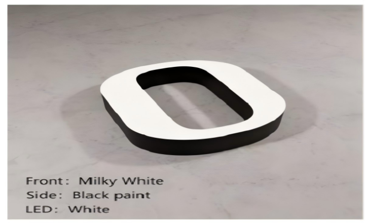 ALC-01-F acrylic luminous letter with straight edge design
