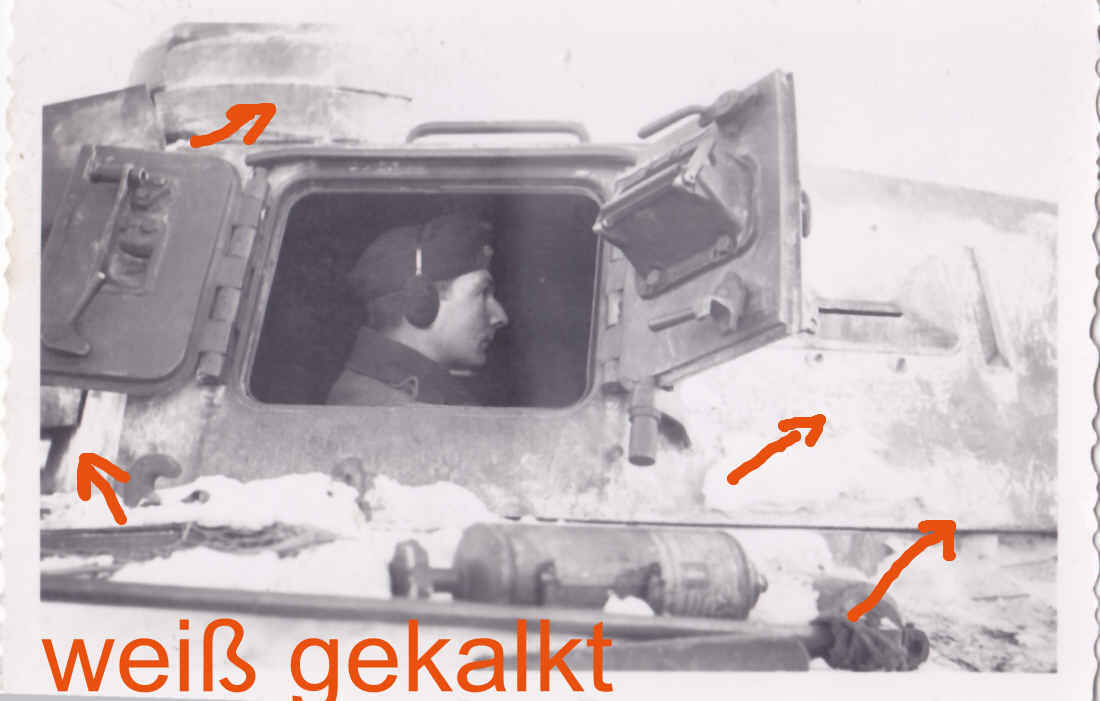 Panzer 3 weißer Kalk Tarnung Kommandant in der L