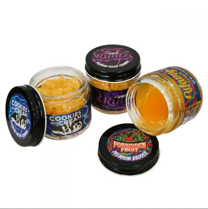 Wavvy Extracts Concentrates – premium 1‑ounce badder & sugar jars with bold terpene‑driven flavors like Blue Raspberry Icee, Sour Apple Tally, Milktea Boba, Mango Nada, Super Sour Diesel, Cherry Sprite, Lemon Cherry Gelato, Pineapple Dole Whip, Horchata, Grape Starburst, Hawaiian Punch, Girl Scout Cookies, and Watermelon Gushers.