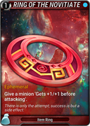 Ring of the Novitiate - Provided by Rhino Games