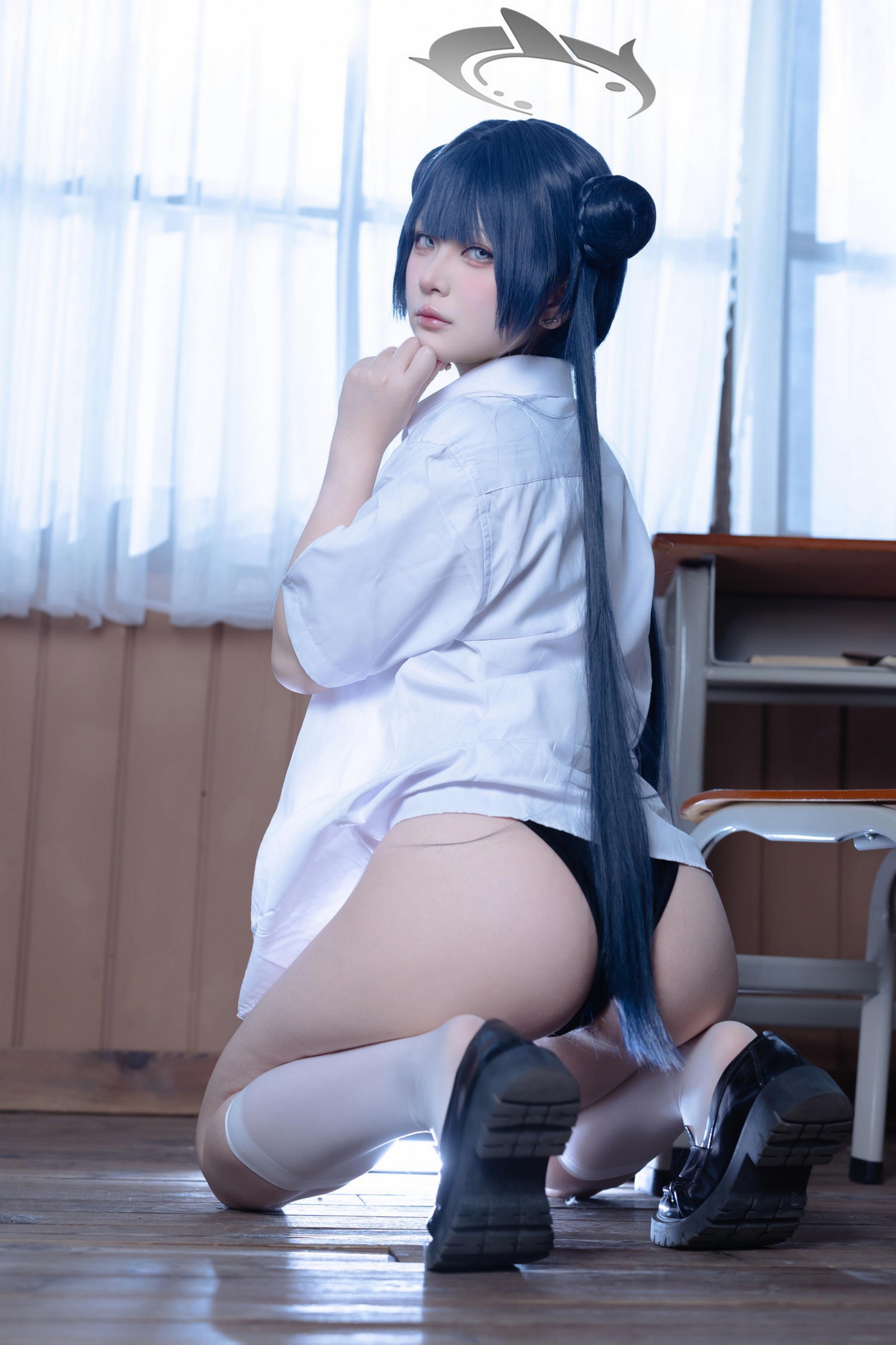 屿鱼 Yuyu 蔚蓝档案 妃咲 JK Cosplay 写真集（61P｜798MB）插图7