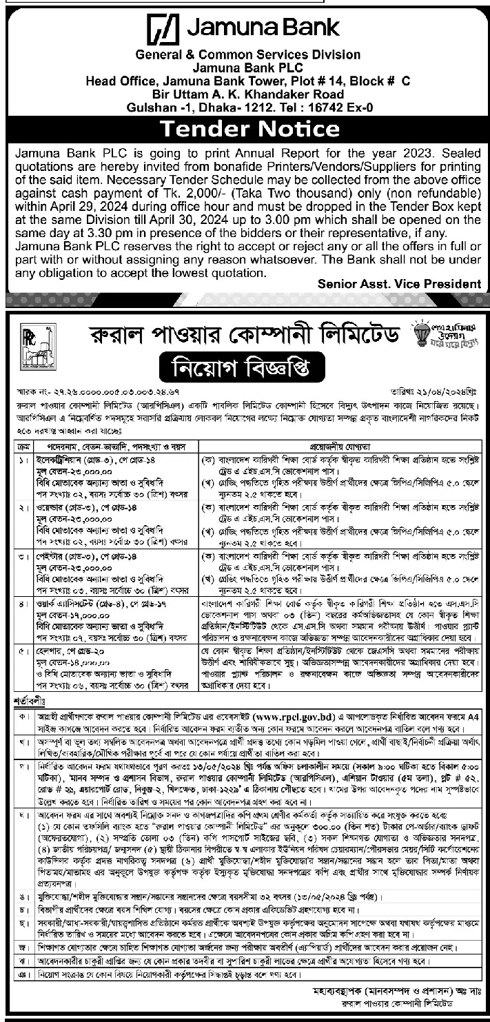 RPCL Job Circular 2024