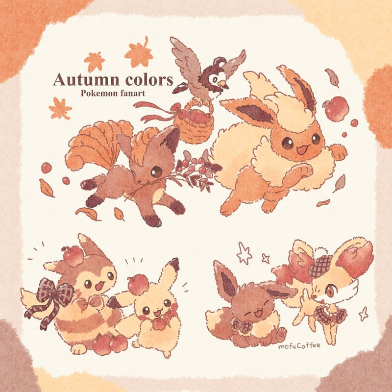 pikachu-eevee-flareon-fennekin-furret-an