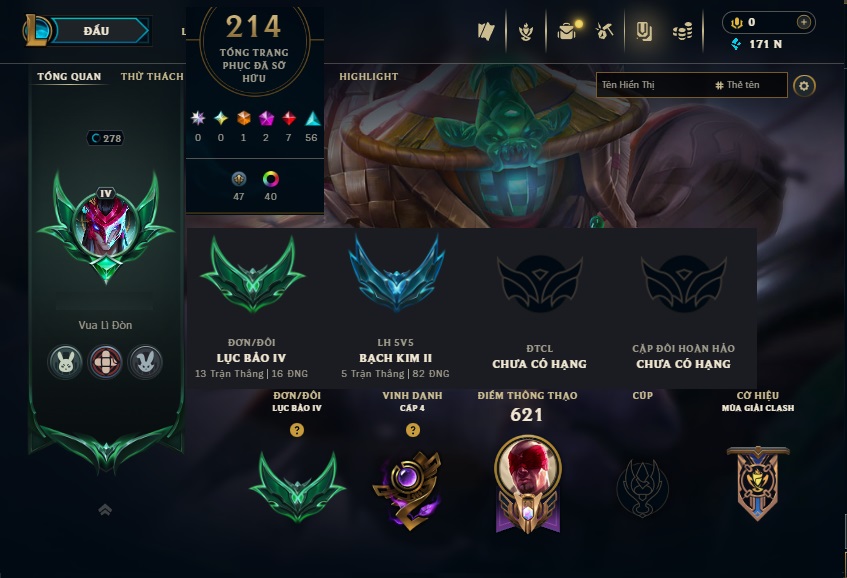 Acc LMHT # - Khung Lục Bảo