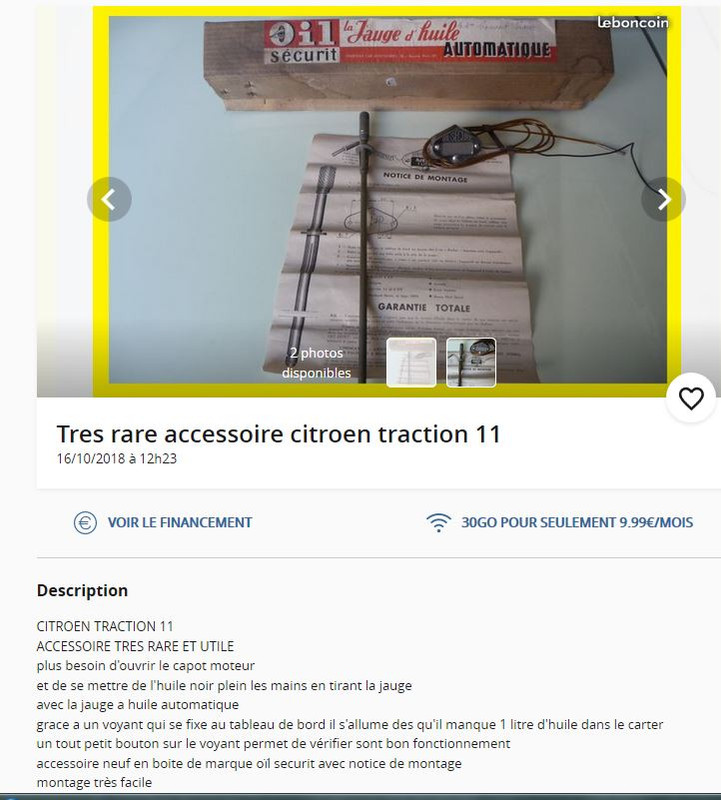 indicateur  d'huile