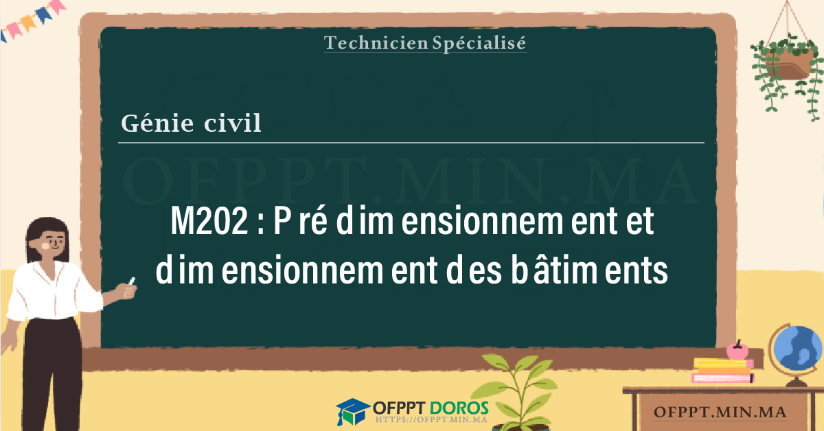 Sommaire détaillé du cours Pré dimensionnement et dimensionnement des bâtiments M202 OFPPT - Structure du module