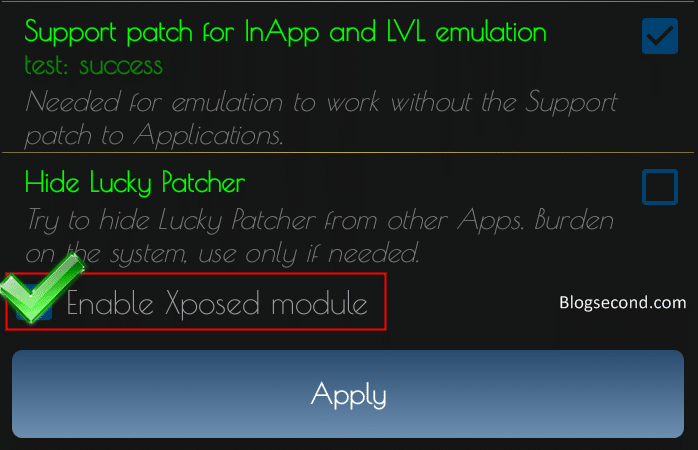 Mengaktifkan Fitur Xposed pada Lucky Patcher