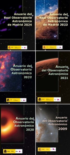 portadas del anuario astron�mico de Madrid
