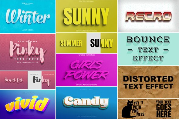8 Creative 3D Text Effects for Photoshop & Illustrator