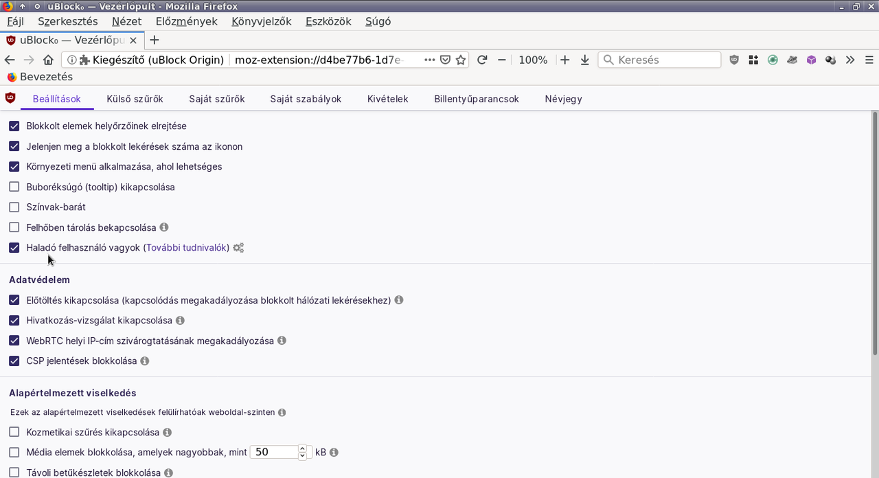 Firefox kiegészítők: uBlock Origin | Linux Mint Magyar Közösség