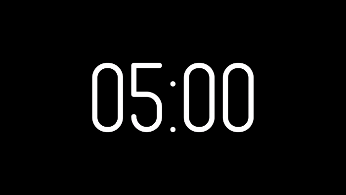 Fondo Transparente Destello — Cuenta Regresiva de 5 Minutos sin Fondo