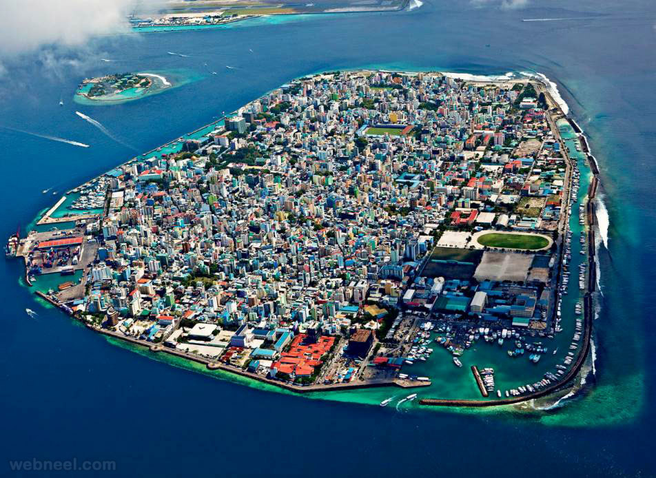 Maldives island aerial