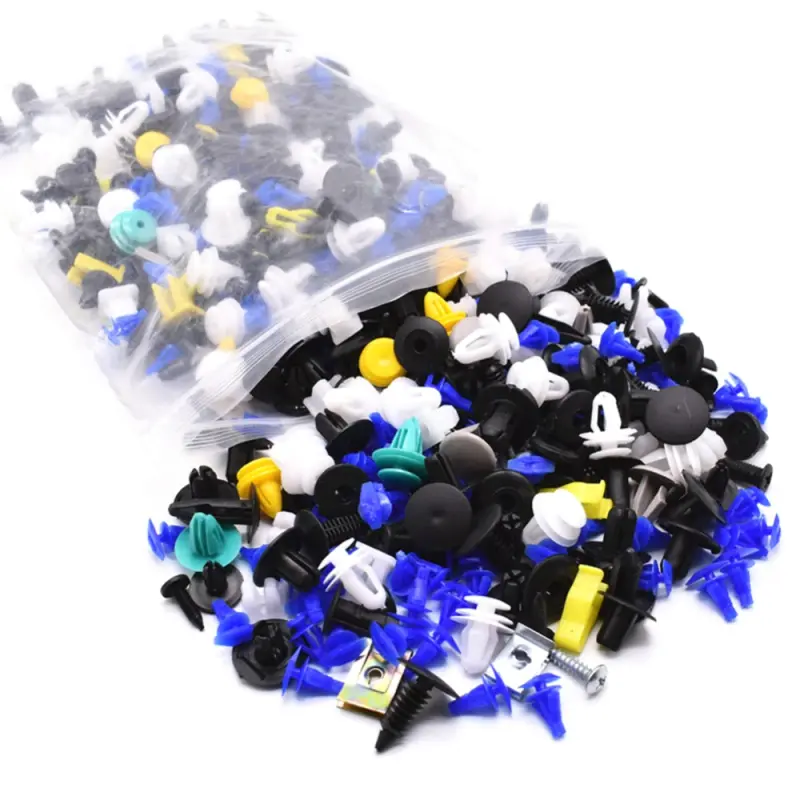 Set 500 cleme clipsuri fixare prindere auto plastic si metalice universale  – zella.ro