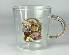 Кухоль скляний 500мл Великдень1