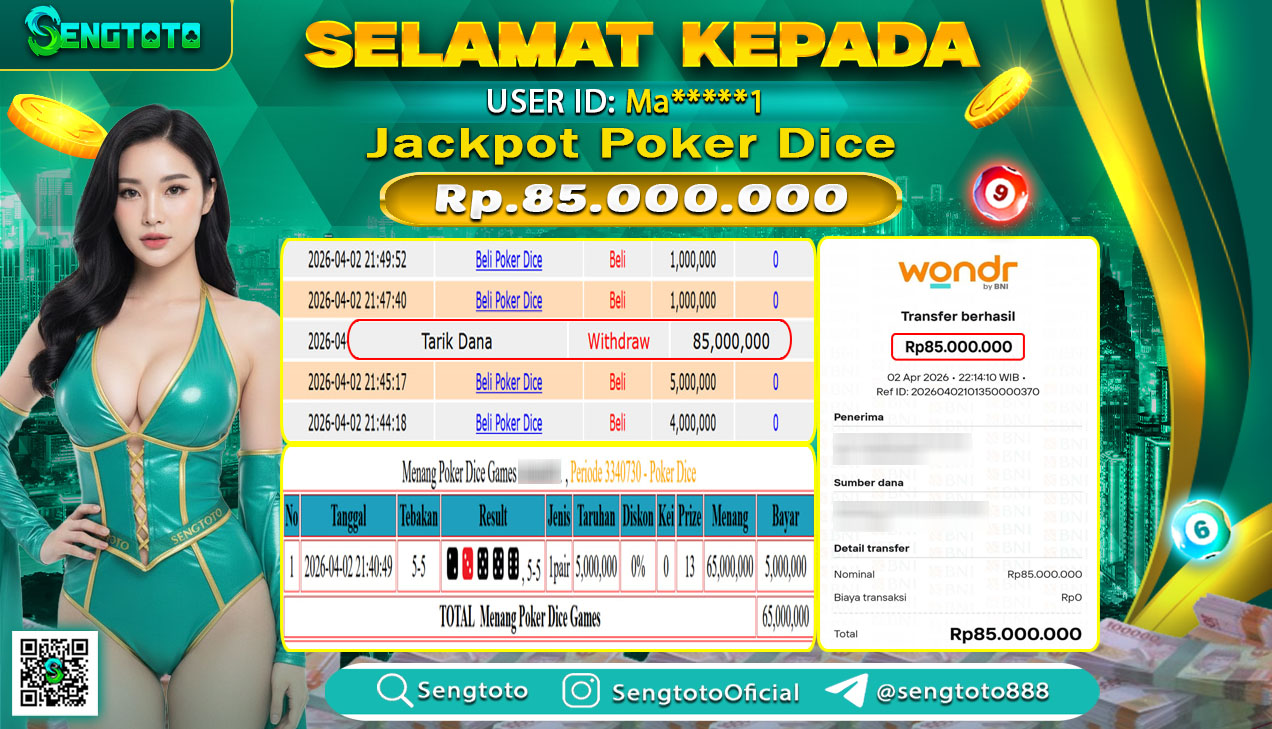 BUKTI PEMBAYARAN LIVEGAME POKER DICE