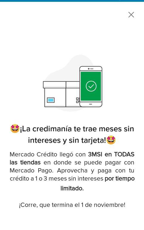 Mercado Pago da 1 a 3 meses sin intereses con Mercado credito | tiendas seleccionadas, ver imágenes