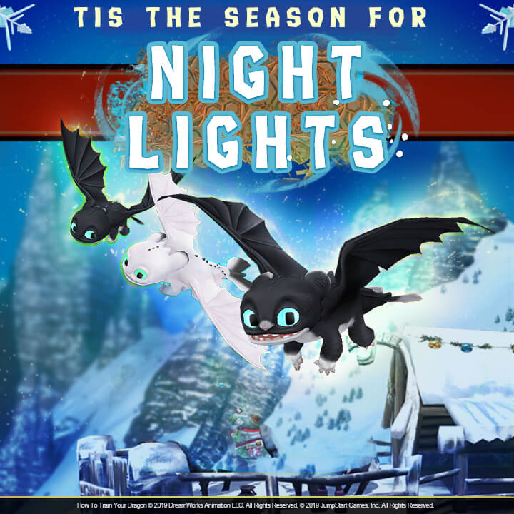Night Lights Are Here School Of Dragons How To Train Your Dragon Games