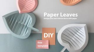 Colorful paper leaves  design your own interior decor with paper