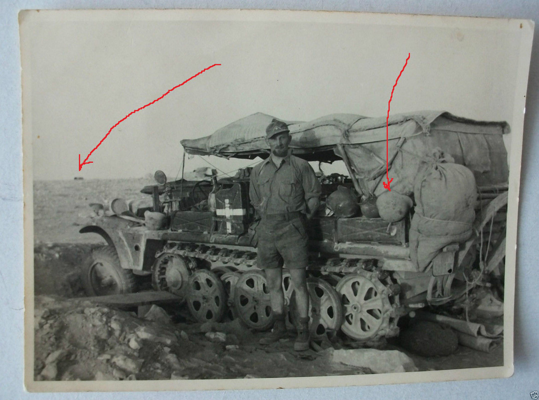 otos Afrikacorps,Halbkette beladen mit Ausrüstun