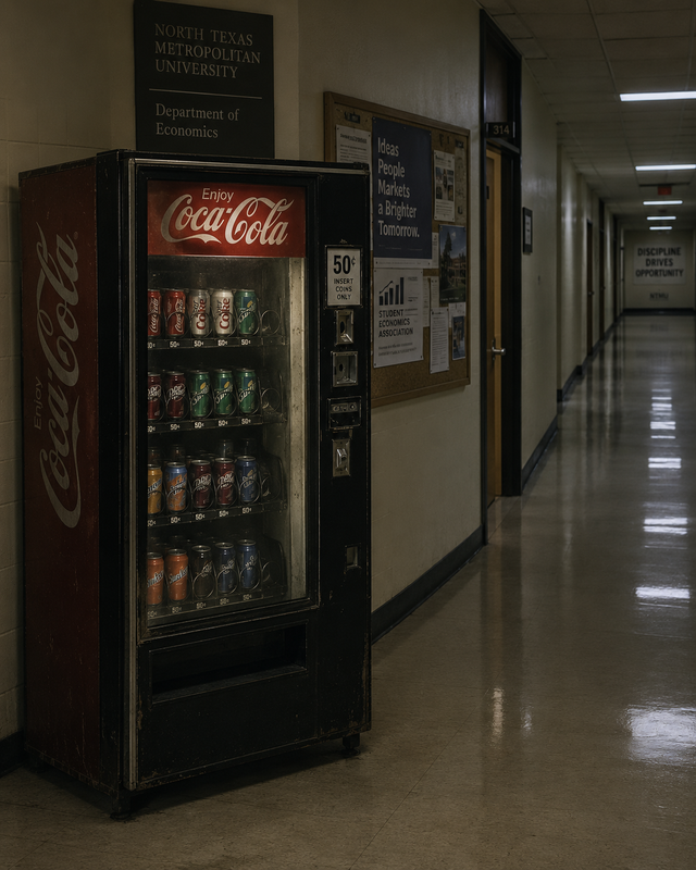 Old vending machine in the NTMU economics building