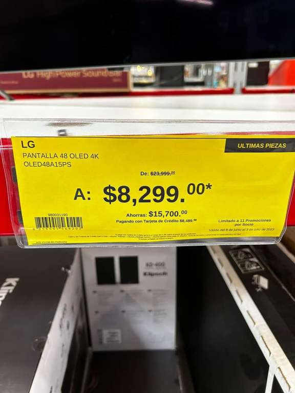 Sam's Club LG OLED 48 pulgadas 4K Ai Thinq Oled48A15Ps
