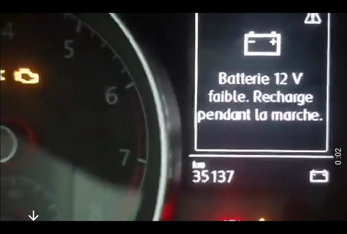 Message Batterie 12 V faible et la voiture ne démarre plus Forum Golf 7