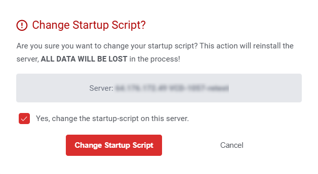 Apply a startup script