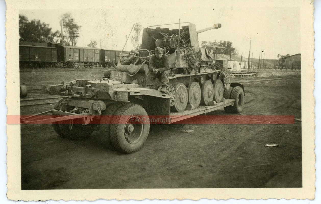 Marder III auf SdAnh 115 Panzerjäger Selbstfahrl