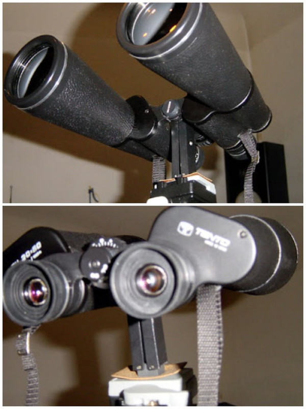 unos prism�ticos TENTO dobre tr�pode