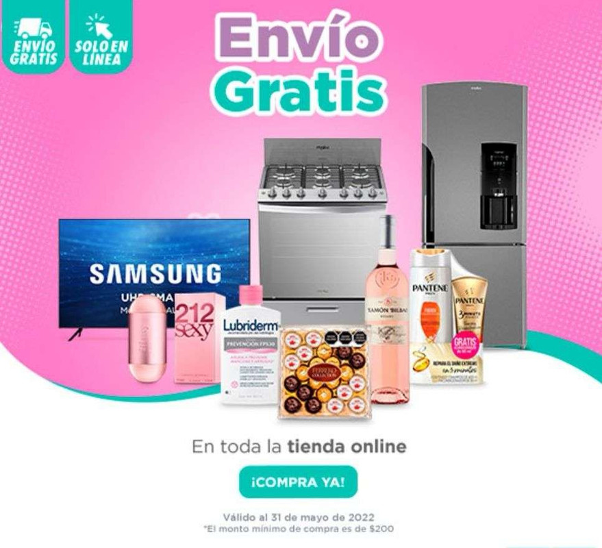 Chedraui: Envío gratis en TODO el sitio web en Mayo (monto mínimo $200) 