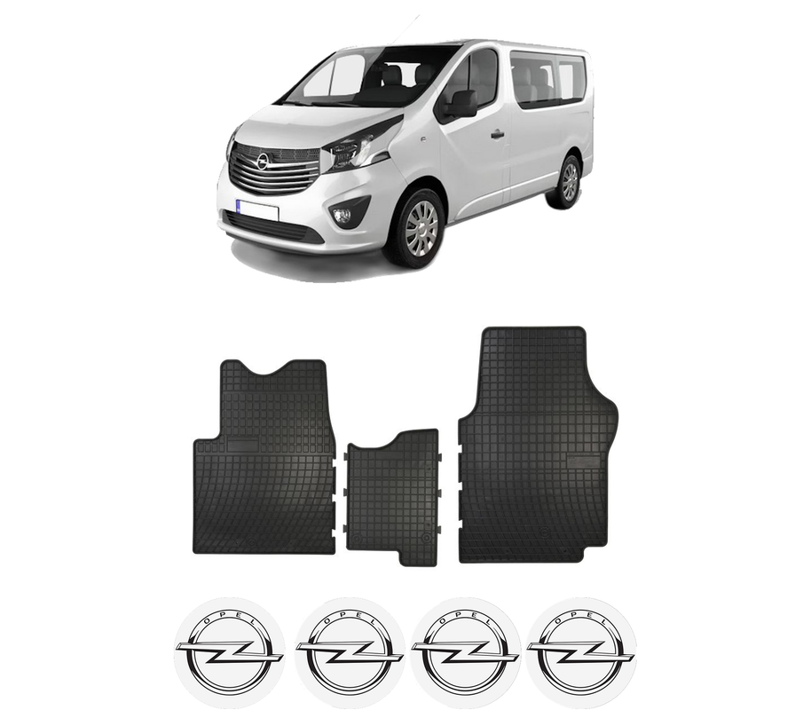 Set covorase presuri OPEL VIVARO B Van (X82) din 2014-2019, auto, din cauciuc thermoplastic, 4 Stickere auto cu OPEL