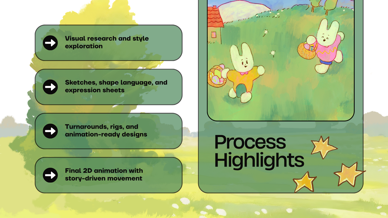 Green and Blue Illustrated Creative Portfolio Presentation