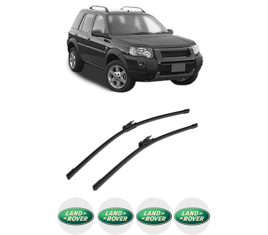 Set stergatoare auto LAND ROVER FREELANDER 2 (L359) din 2006-2014, pentru parbriz auto, 2 bucati, Bosch Aerotwin, din cauciuc siliconat rezistent, 4 Stickere Auto LAND ROVER