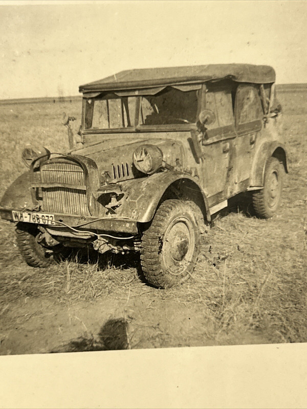 Foto Wk2 Wehrmacht Fahrzeug Kfz Kübel Windhund Division Soldaten Front Kampf