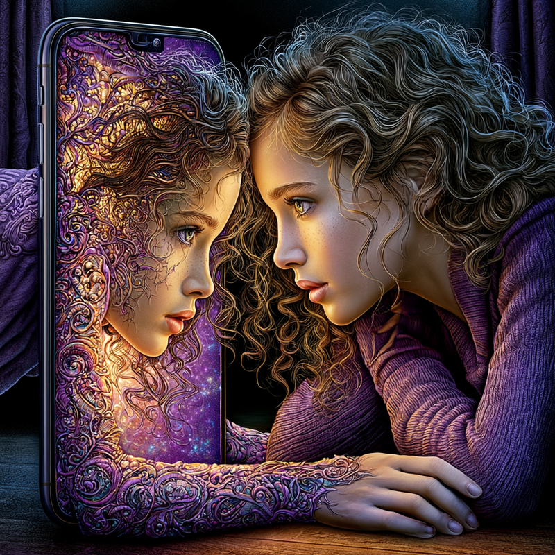 u7722183643 surreal human digital twin emerging from smartpho 35f3da93 1e7f 4861 a374 ee261e2a9296 2
