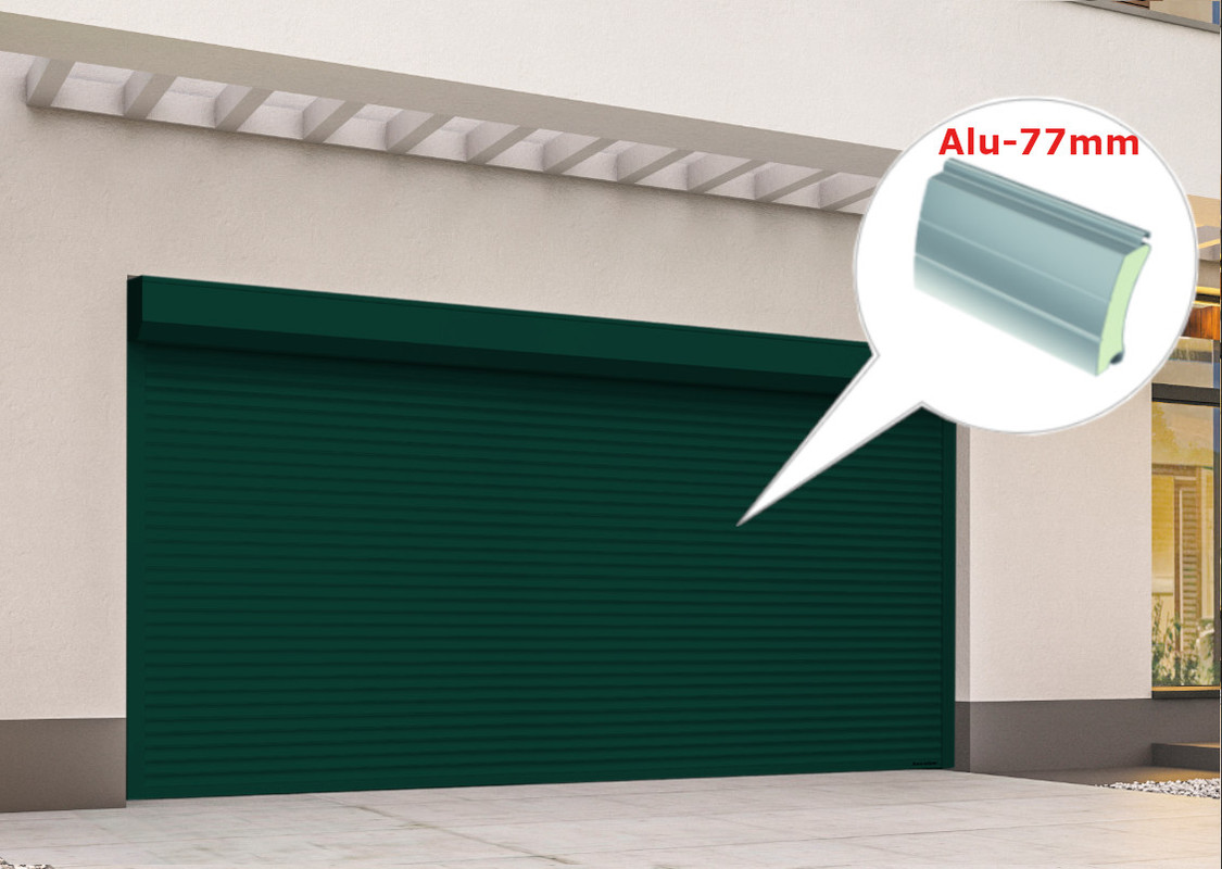 Rolltor Rolltore Garagentor Alu 77 Moosgrün RAL-6005 in ver