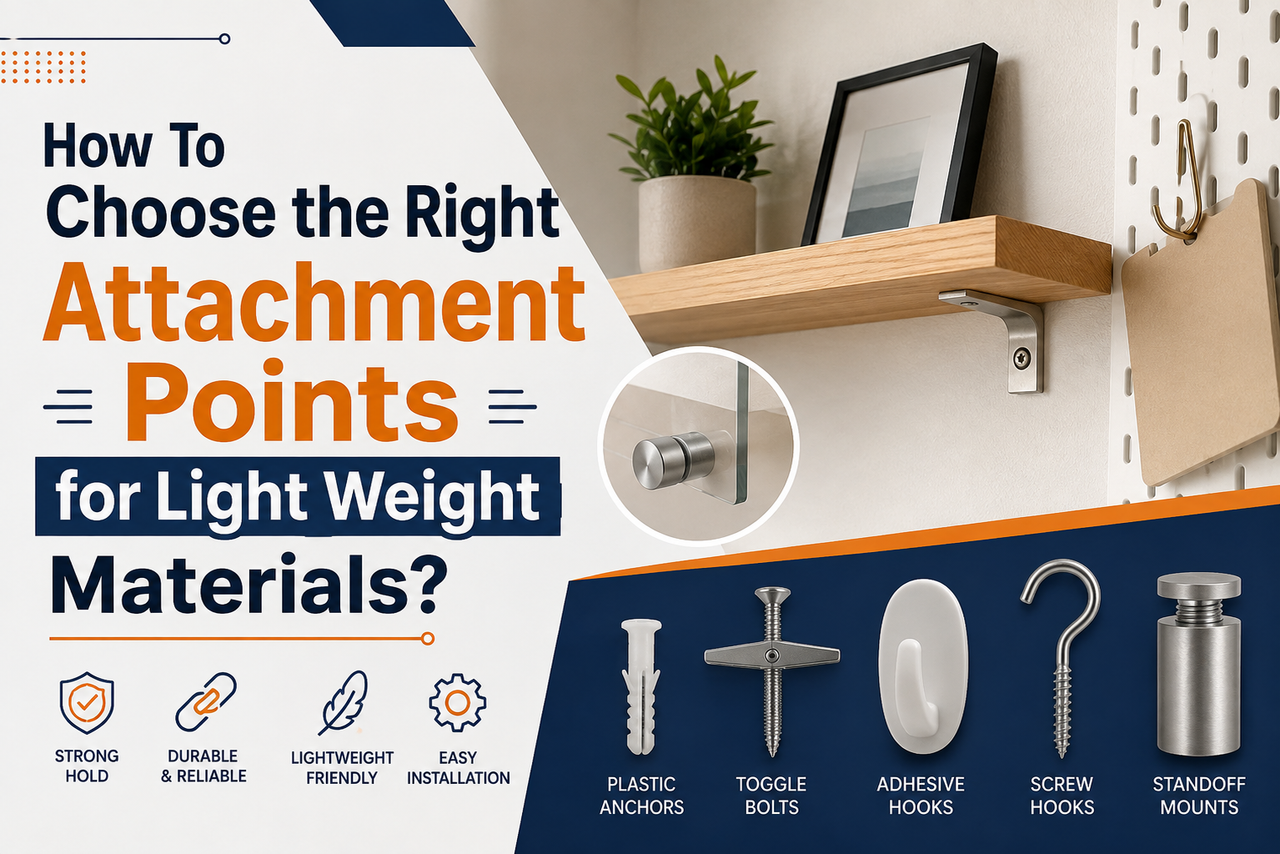 attachment points for light weight materials