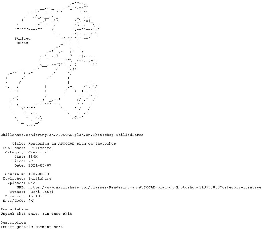 Skillshare Rendering an AUTOCAD plan on Photoshop-SkilledHares Skillshare Rendering an AUTOCAD plan on Photoshop-SkilledHares