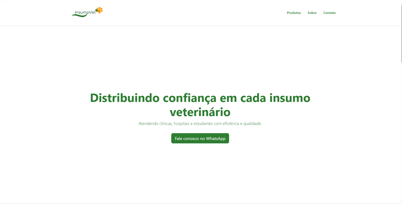 Landing Page InsumoVet