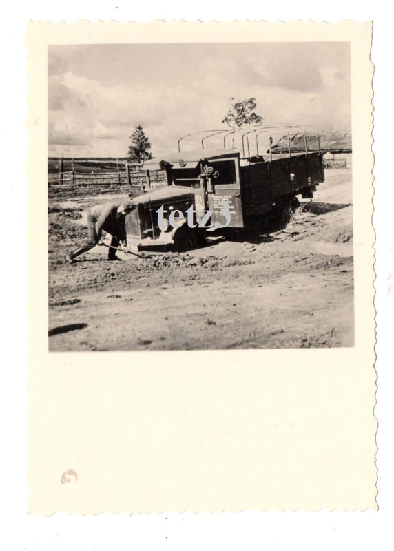 Russland b. Smolensk zerst. SDkfz LKW Trümmer Ke