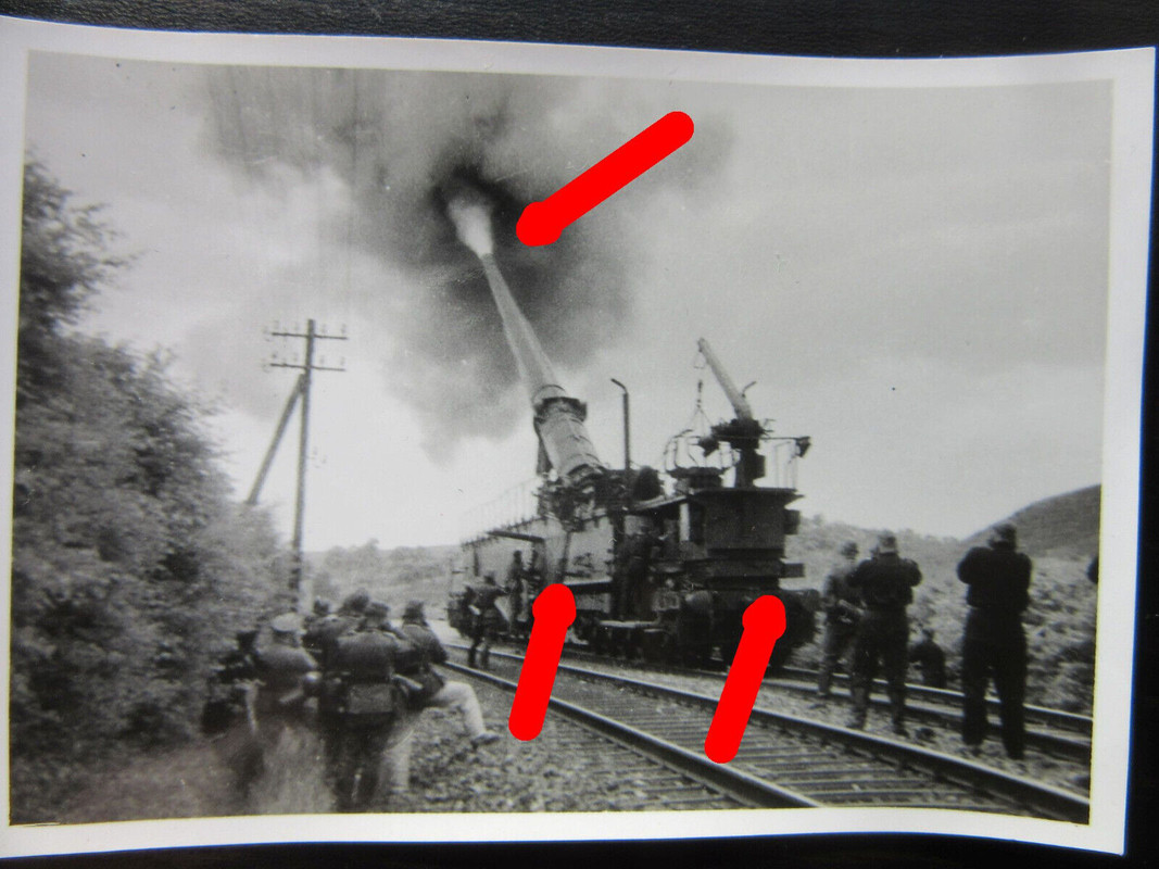 Foto Frankreich Deutsches Eisenbahngeschütz Reichsbahn Geschütz Artillerie5