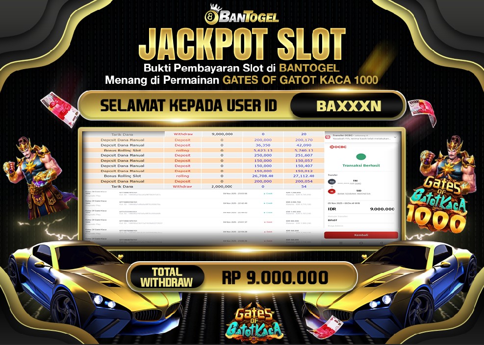 BUKTI JACKPOT LUNAS BANTOGEL