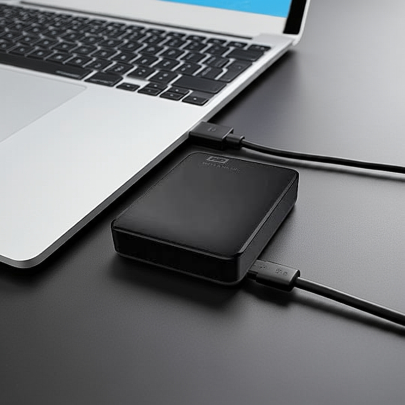 Cabo USB 3.0 conectado ao HD