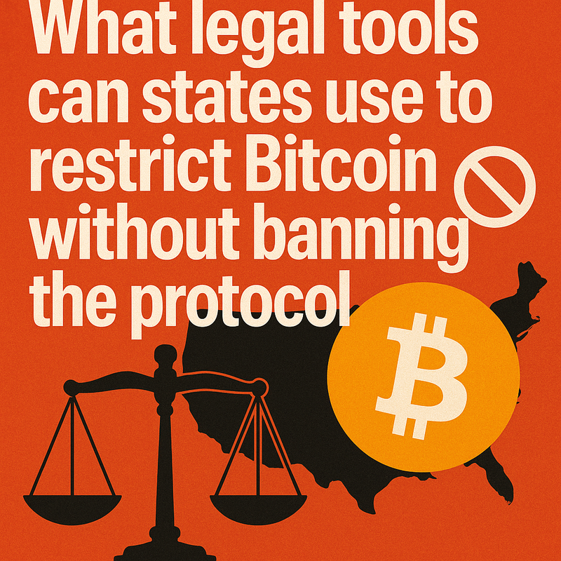 What legal tools can states use to restrict Bitcoin without banning the protocol