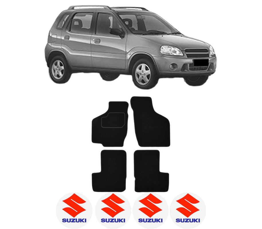 Set Covorase Presuri SUZUKI IGNIS I (FH) din 2000-2003, Auto, Material Textil Mocheta, 4 Stickere auto cu SUZUKI