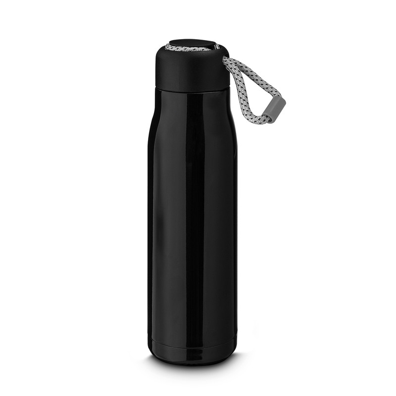 Garrafa Térmica de 550ml com Parede Dupla e Alça Preta