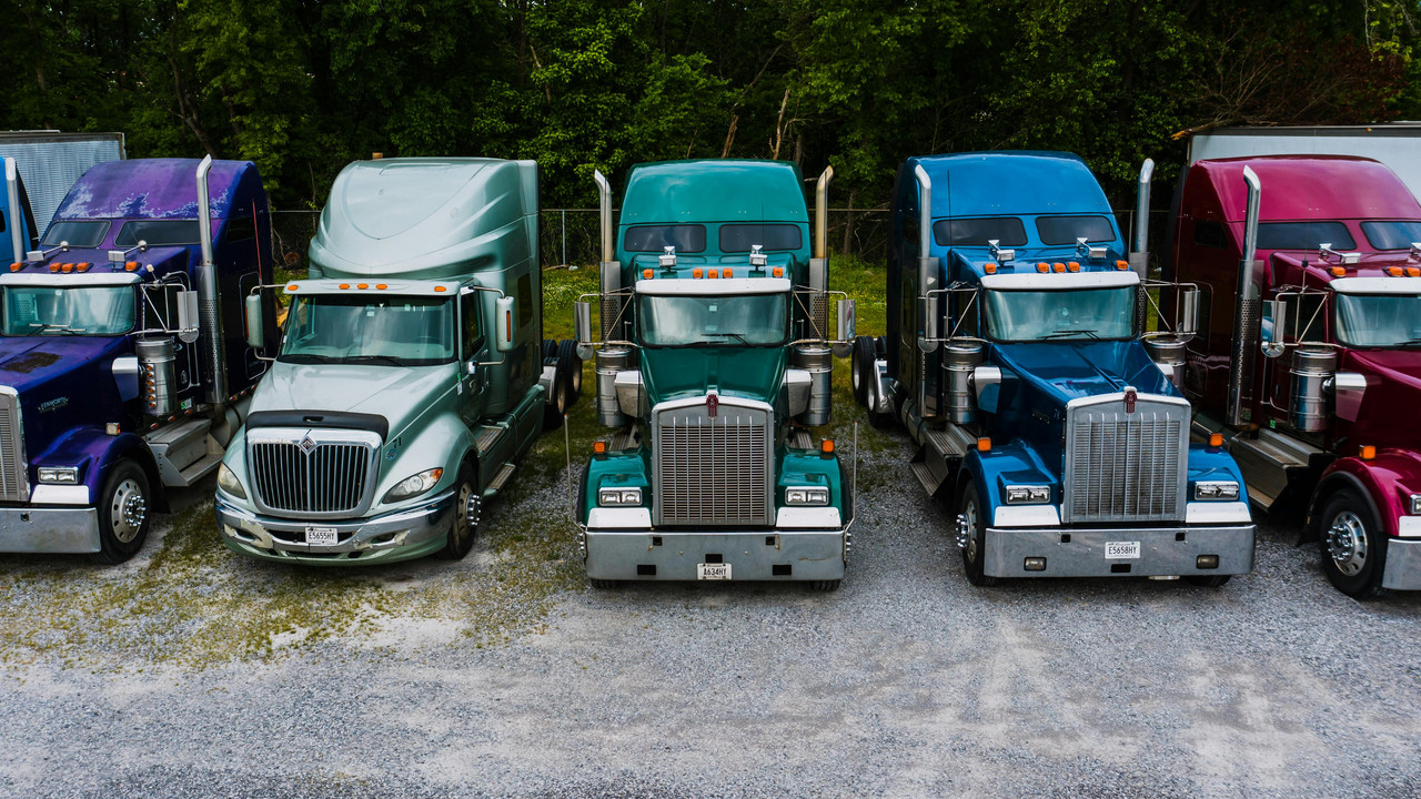 Fleet of semi trucks for
              dispatch operations