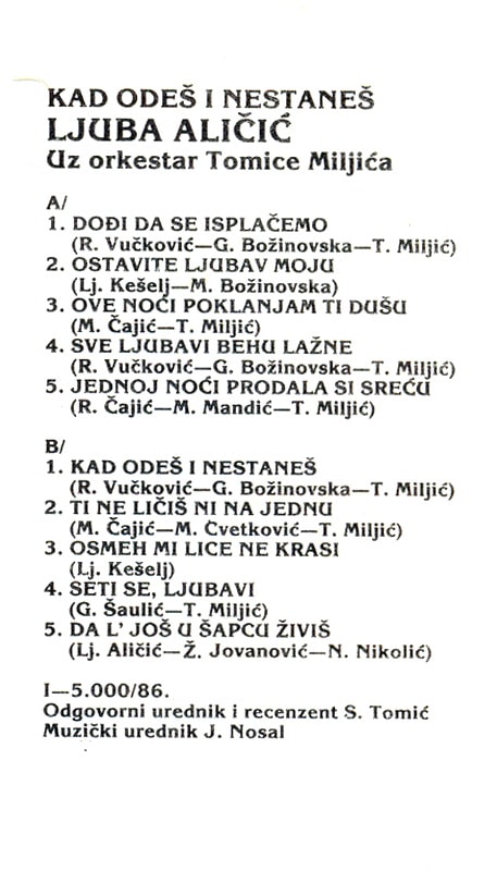Ljuba Alicic 1986 - 2 kz